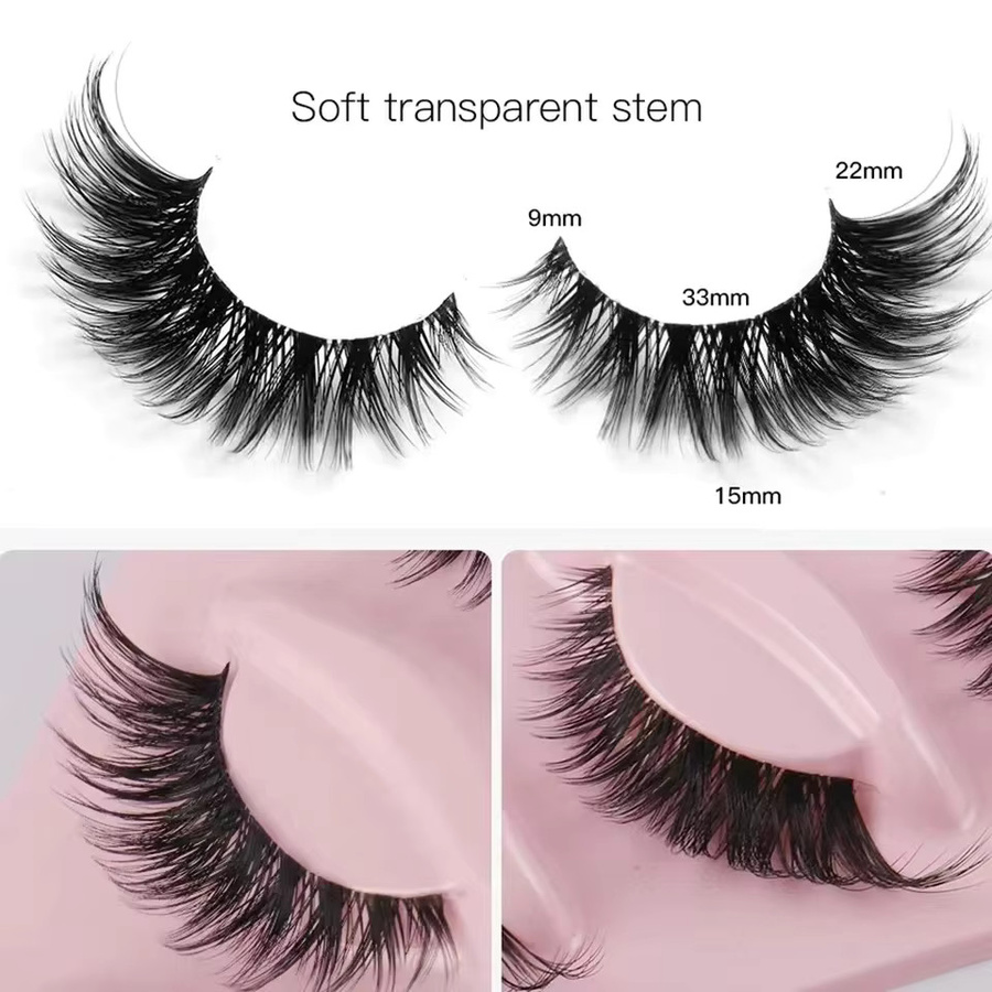 CNKESS Künstliche Wimpern Cat-Eye, 5 Paar, Unisex - Bild 4