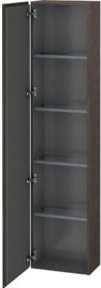 Duravit L-Cube Hochschrank Grau mit Glastüren B/T/H: 40 x 24,3 x 176 cm - Bild 1