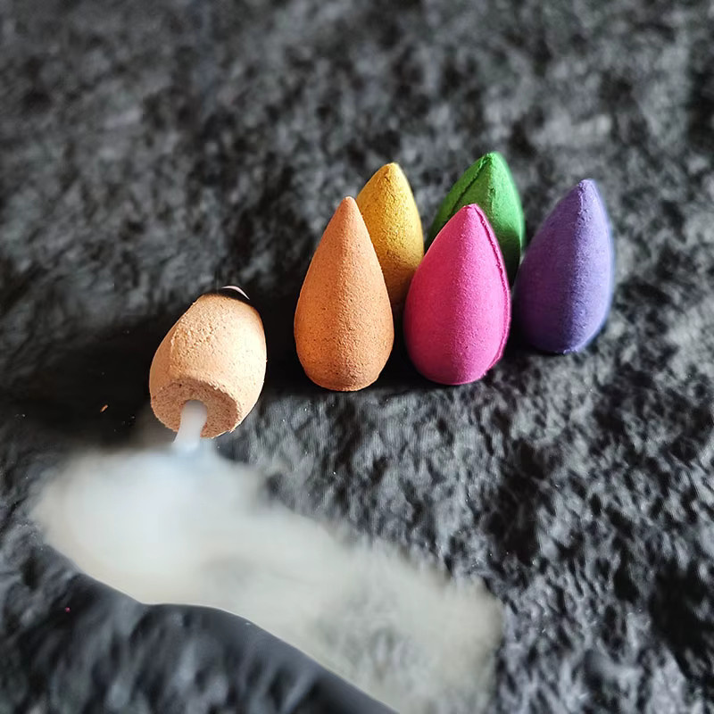 YXYMCF Räucherkerzen Lavendel und Weihrauch 20 Stück natürliche indische Kegel für Rückflussbrenner - Bild 3