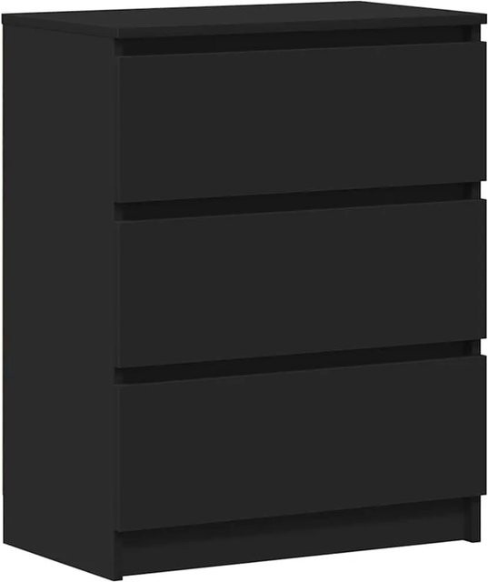 vidaXL Sideboard Schwarz Matt aus Holzwerkstoff B/T/H: 60 x 35 x 76 cm - Bild 1