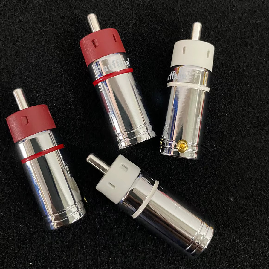 Preffair Star Line Audiophiler RCA-Adapter Gold und Silber beschichtet mit 9mm Loch für Lautsprecher-Verstärker-Kabelanschluss - Bild 2