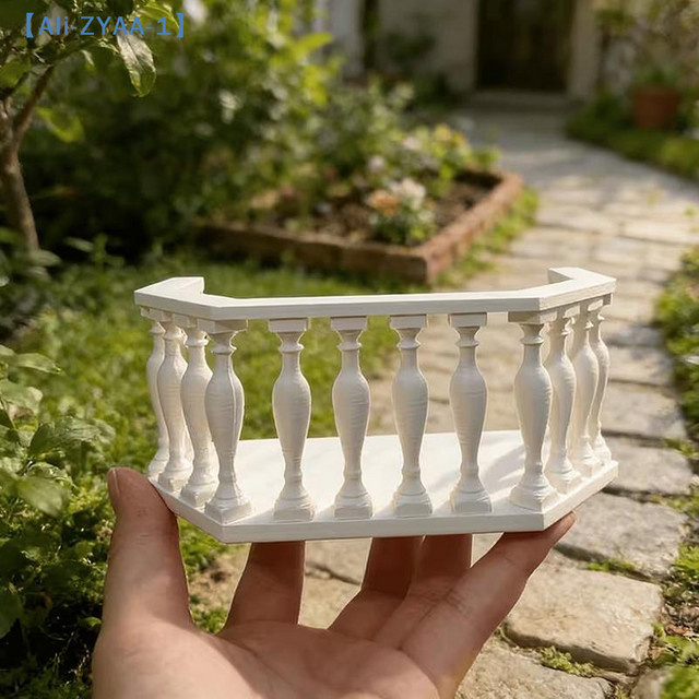 JETTING Miniatur-Puppenhaus-Balkon mit Geländer, Zubehör, 1-teiliges Set - Bild 1