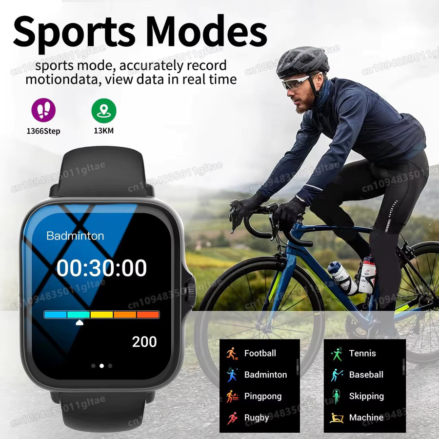 Ola Esporte Smartwatch, Silikon, Schwarz, Pink, Unisex, Schrittzähler - Bild 6