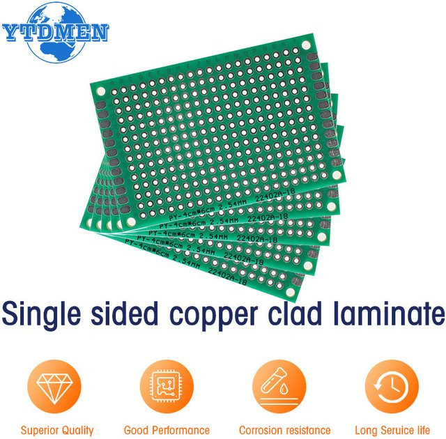 YTDMEN PCB Prototyp Board Kit einseitige universelle Leiterplatten in Grün - Bild 1
