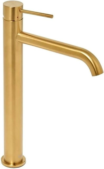 Swiss Aqua Technologies Waschtischbatterie Einhebelmischer aus Edelstahl in Gold Gebürstet, Höhe: 30,8 cm - Bild 1