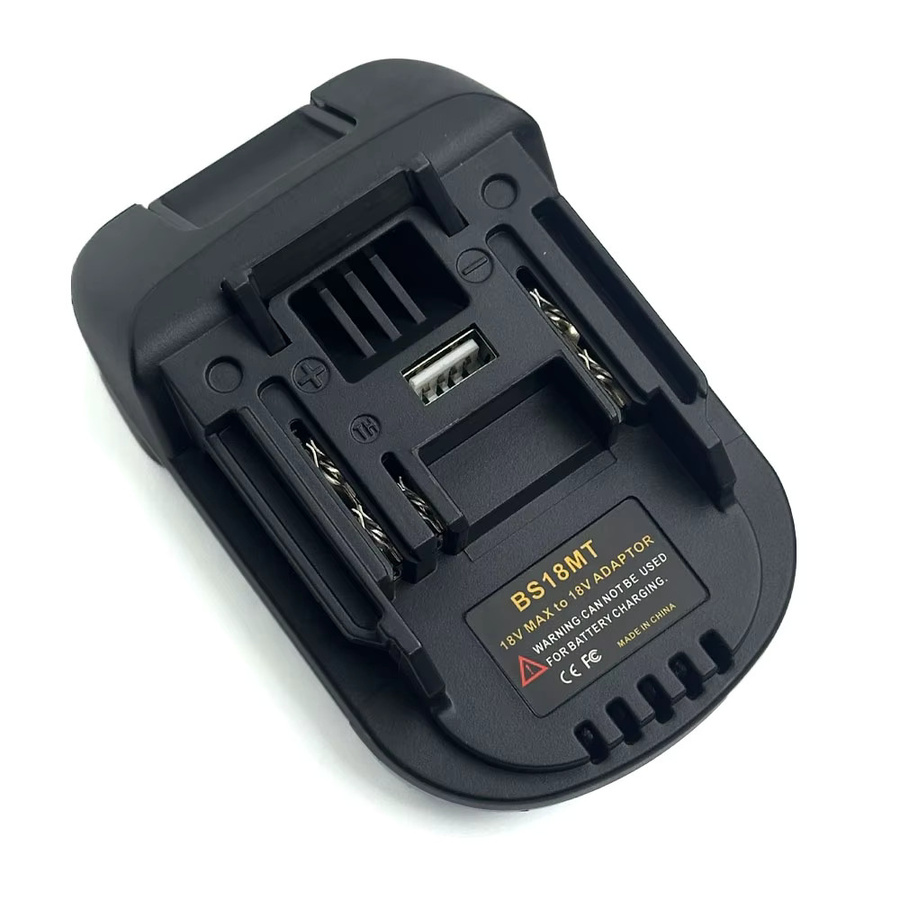 GiFi Power Akku-Adapter BS18MT mit USB-Ladebuchse für Bosch 18V Akku zur Konvertierung in Makita 18V BL1830, Schwarz - Bild 2