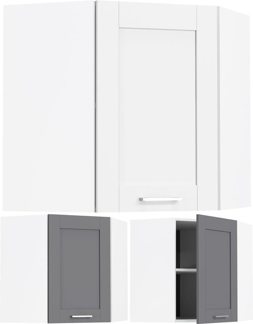 VCM Eckschrank hängend Colura im Landhaus Stil mit zwei Fächern, H x B x T: 60 x 57 x 57 cm - Bild 1
