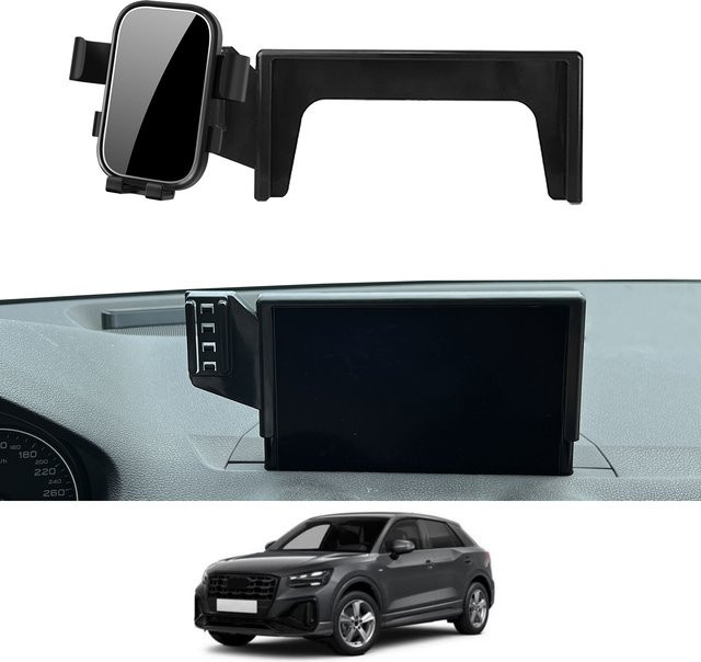 Auto Handy Halterung für Audi Q2 mit 7 Zoll GPS Navigation Ständer in Schwarz - Bild 1