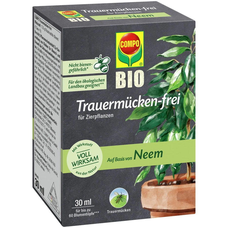 Compo Trauermücken-frei biologisches Neemöl zur Schädlingsbekämpfung, 30 ml - Bild 2