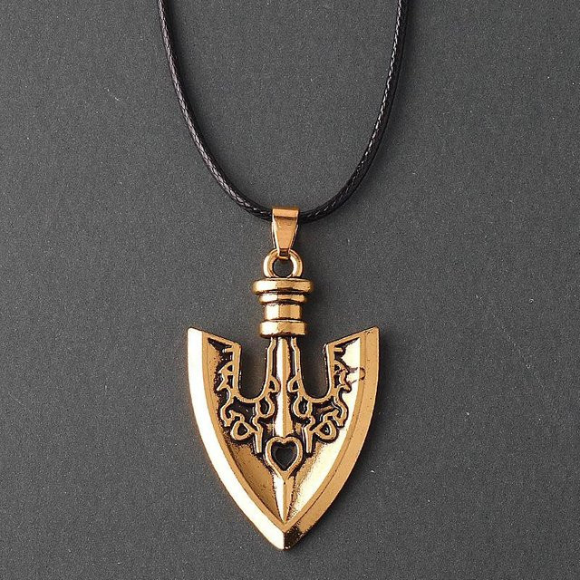 Halskette Jojos Bizarre Adventure, Kujo Jotaro Pfeil, Metall, Anhänger, 45cm, black, Unisex - Bild 1