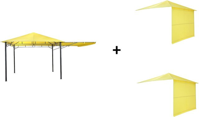 Tepro Pavillon Lehua inklusive 2 Ersatzdächern in Gelb - Bild 1