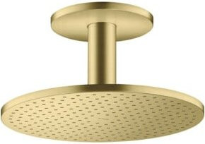 Hansgrohe Axor Kopfbrause 300 2jet in Brushed Brass mit Deckenanschluss, Rund, Gold - Bild 1