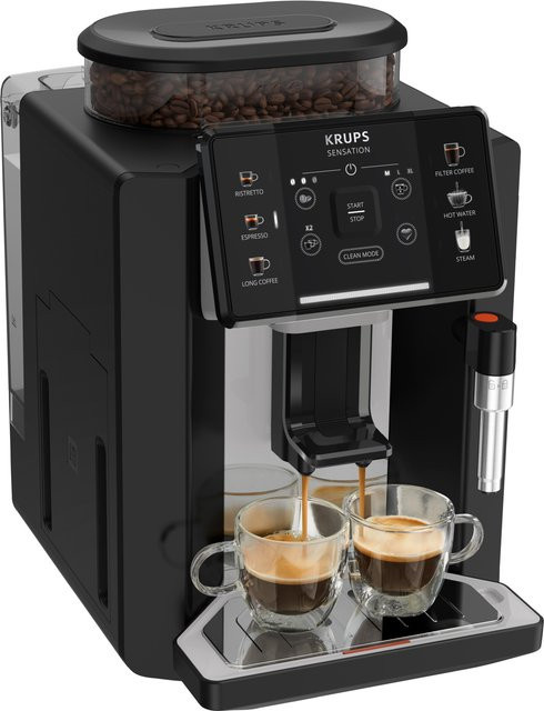Krups Kaffeevollautomat Sensation EA910A mit Milchdüse in Schwarz - Bild 1
