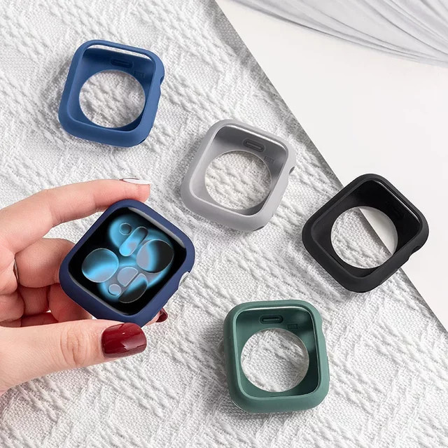 Silikonhülle für Apple Watch, Schwarz, Unisex - Bild 1