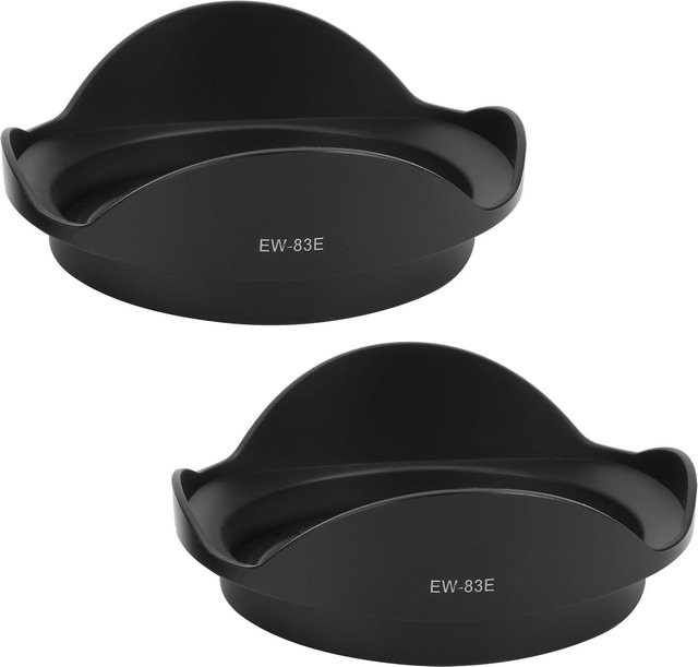 2 Stück Koogeelife EW83E Blendschutz Gegenlichtblende Abdeckung für Canon EF 17-40mm, 17-35mm und 20-35mm Objektive in Schwarz - Bild 1