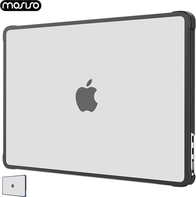 MOSISO Schutzhülle für MacBook Air 13,6 Zoll (Modelle M5 M4 M3 M2) in Schwarz oder Transparent - Bild 1