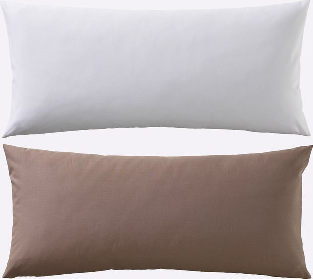4-teiliges Bettwäsche-Set Love aus 100% Baumwolle Renforcé in Beige und Multicolour mit Reißverschluss und 2 Kissen (2x 40x80 cm) - Bild 1