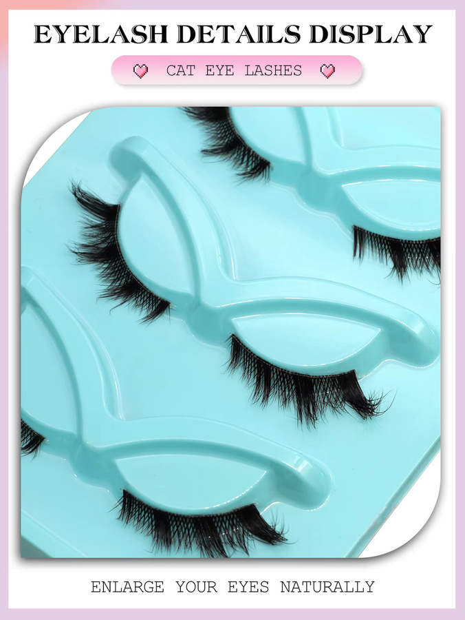 Veltrinay Künstliche Wimpern, 3D-Locken, Natürlich, Unisex - Bild 2