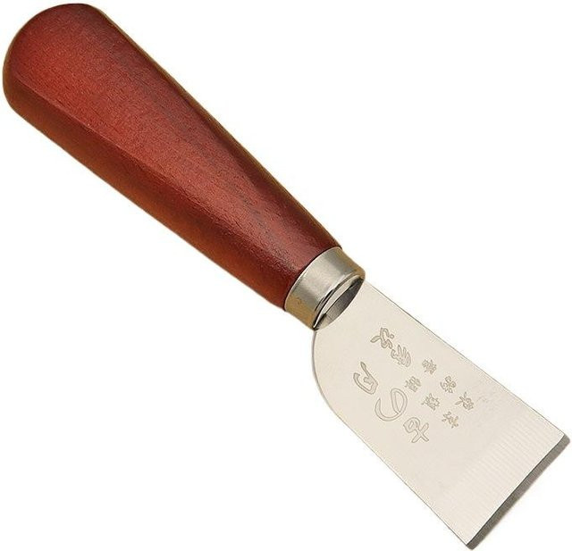 Leder-Schälmesser mit Holzgriff in Braun für dein DIY-Lederhandwerk - Bild 1