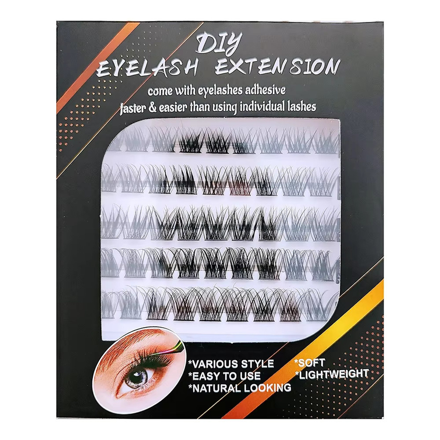 45 Cluster DIY falsche Wimpern, einzeln, wiederverwendbar, Schwarz, natürlich - Bild 4