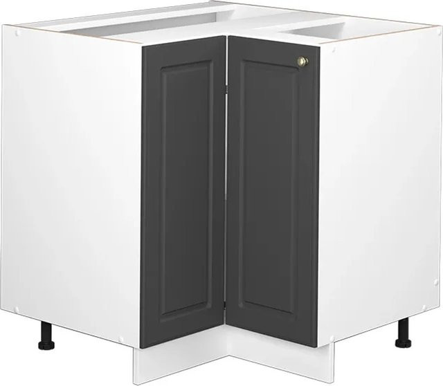 Vicco Eckunterschrank Fame-Line Anthrazit-Gold/Weiß ohne Arbeitsplatte Breite: 81 cm - Bild 1