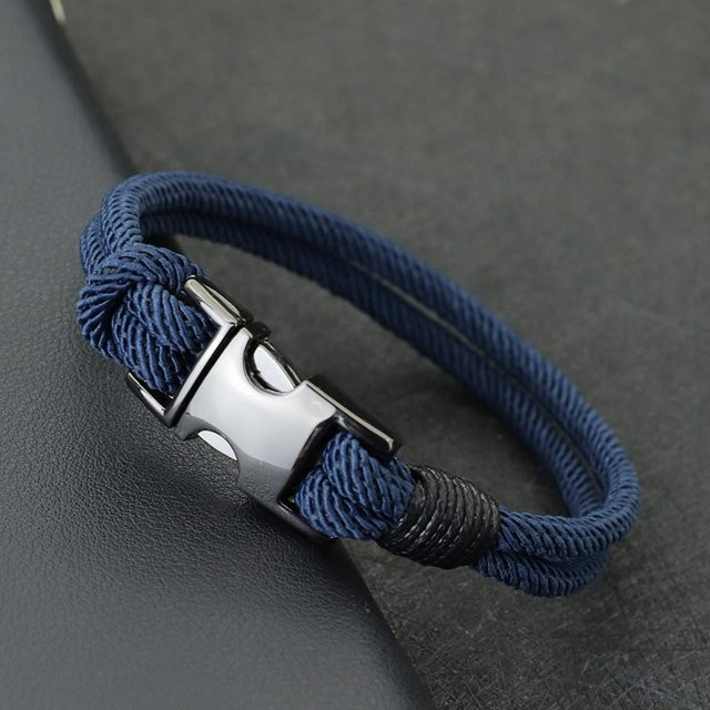 Noter Armband, Doppel Schicht, Nylon, Schwarz, Herren, Hiphop - Bild 1