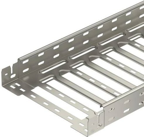 OBO Bettermann Kabelrinne 6059517, Farbe: Silber, B/H/L: 50,0 x 6,0 x 300,0 cm - Bild 1