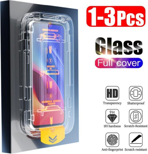 Einfach zu installierendes Displayschutzfolien-Set für Samsung Galaxy S25 S24 S23 S22 S20 Ultra Plus FE A56 A36 A26 A16 A55 A54 A53 A35 A34 A33 in Transparent - Bild 1