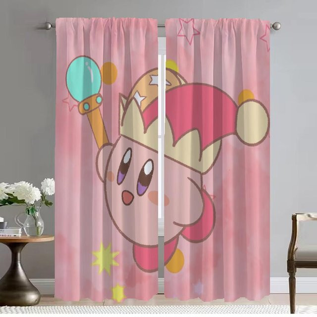 Kirbys Tüll Raumvorhang für Schlafzimmer, 2er-Set, Farbe: Pink, Breite: 50 cm, Höhe: 70 cm - Bild 1