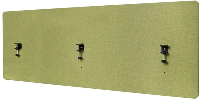 Proregal Akustik-Tischtrennwand als Schreibtisch-Sichtschutz und Pinnwand, Doppelwandig, Stoff Grün, H x B x T: 60 x 160 x 2 cm - Bild 1