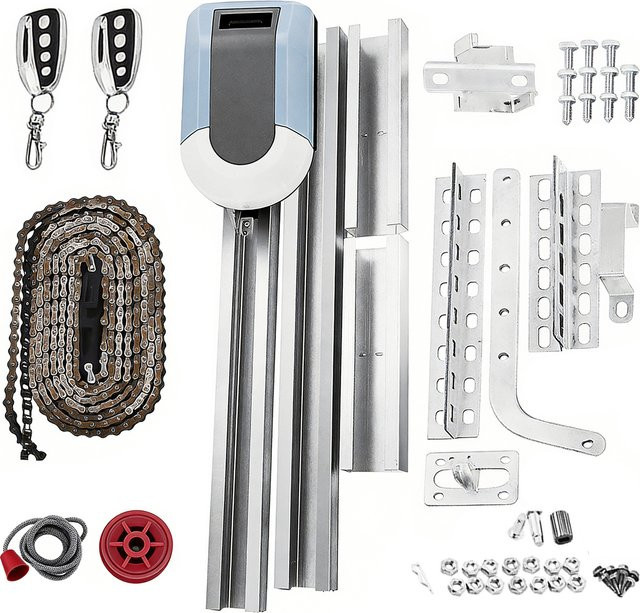 SIHAO Rolltoröffner Set mit Fernbedienung, Automatischer elektrischer Garagentoröffner für Schiebetore in Weiß - Bild 1