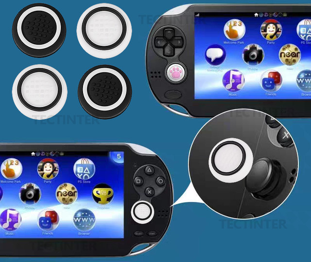4er-Set Silikon Thumb-Stick Grip Caps für Sony PS Vita PSV1000 und PSV2000 Zubehör - Bild 1