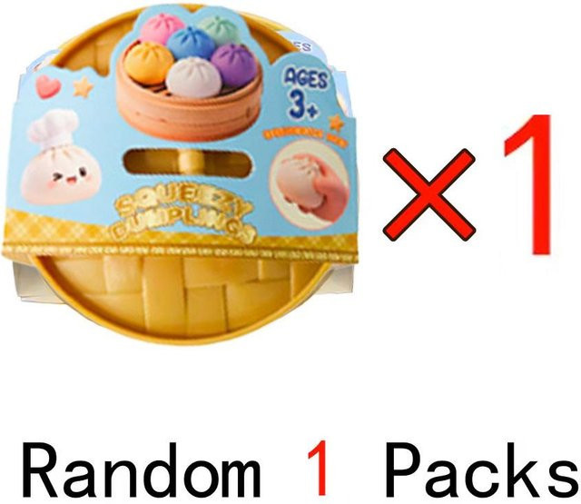 PRELEXT Glitzer Knödel Squishy mit Box, Sensorisches Knetspielzeug, beige - Bild 1