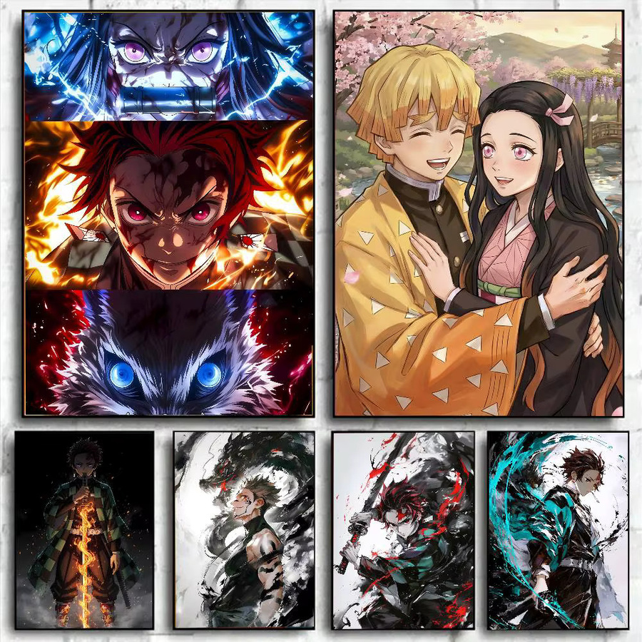 Demon Slayer Anime-Poster Kamado Tanjiro Bandai HD-Leinwand Wandkunst Mehrfarbig - Bild 5