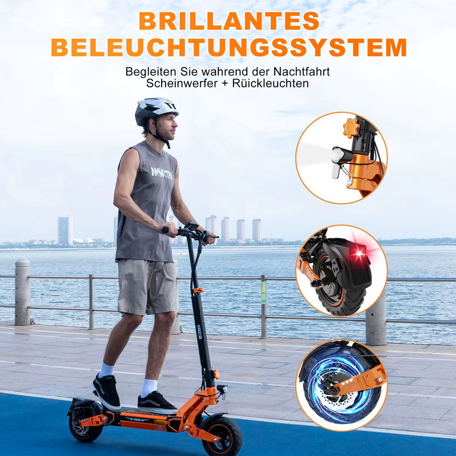 RCB KIDS D7 Pro ABE Elektroroller, klappbar, mit 10 Zoll Vakuumreifen - Bild 2