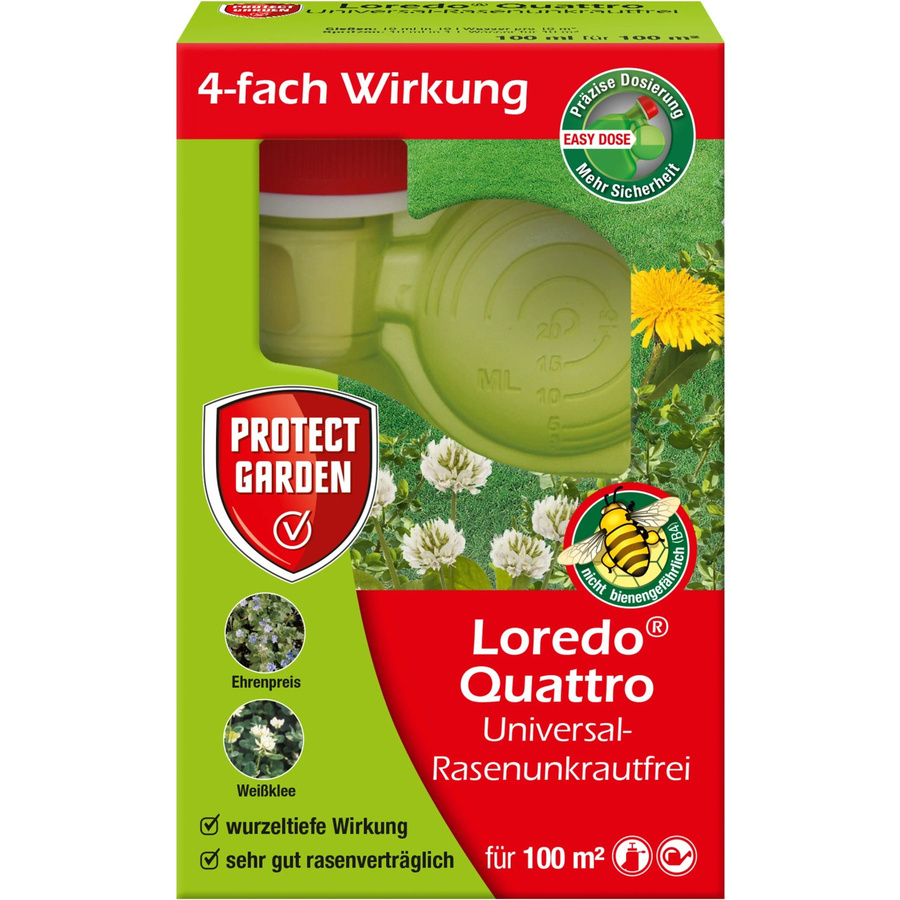 Protect Garden Loredo Quattro Universal-Rasenunkrautvernichter Spritzmittel 100 ml - Bild 2