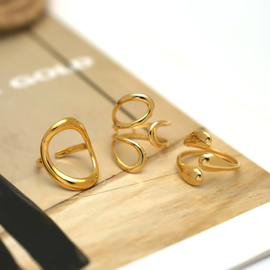 Uself Ring Edelstahl, vergoldet, Gold, Damen - Bild 2