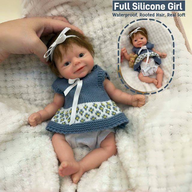 AnjoDoll Reborn Puppe Mädchen, Silikon, 1-teiliges Set - Bild 1