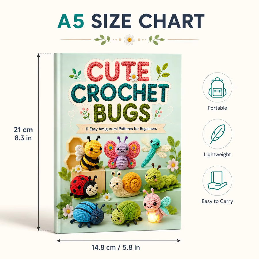 DIY Häkel-Insekten Bastelhandbuch Amigurumi Muster als A5 Spiralblock für Kinder und Erwachsene in Multicolour - Bild 2
