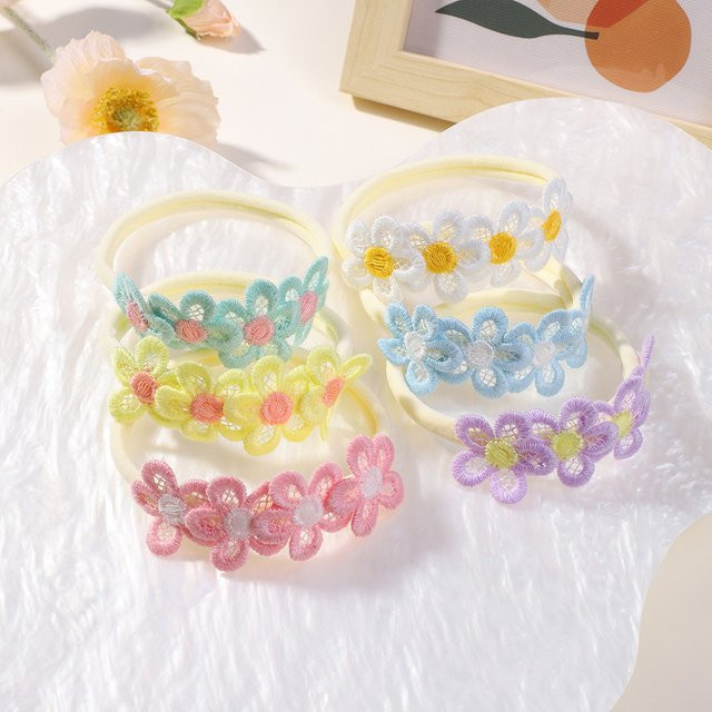 Stirnbänder Spitze und Blume, bunt, Kinder, Baby Bows - Bild 1