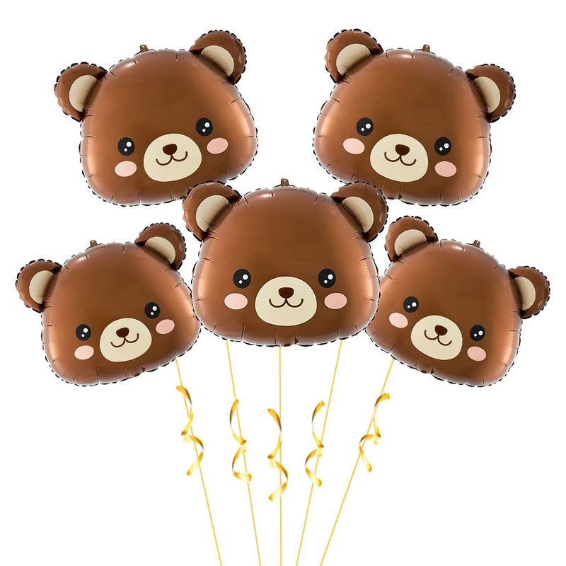 XMSJ Ballon Set in Kaffeebraun mit Teddybär, Zahlen und Herzen für Geburtstag, Hochzeit oder Baby Shower - Bild 3