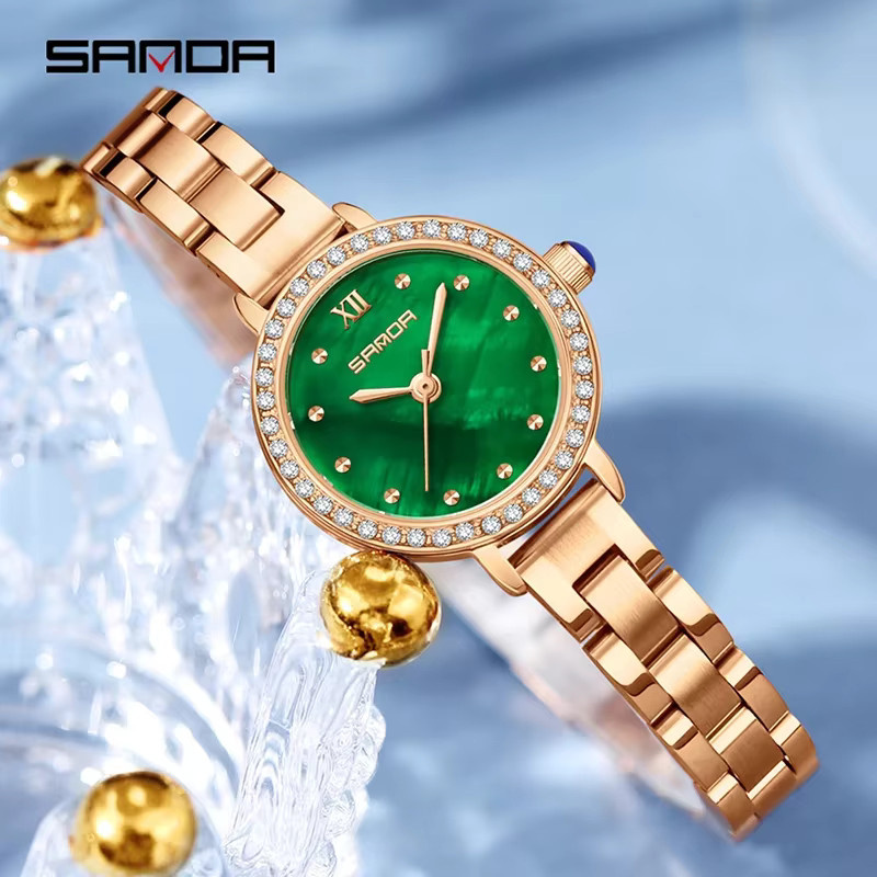 SANDA Armbanduhr, Quarz, Legierung, Gold, Damen - Bild 2