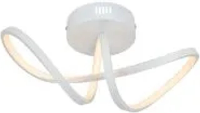 NETTLIFE LED Deckenleuchte aus Aluminium in Weiß, modernes Ring-Design, Warmweiß - Bild 1