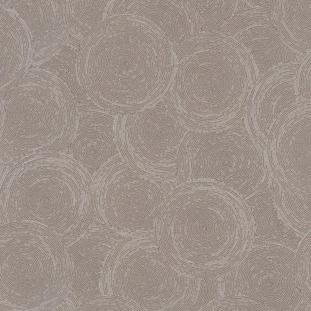 PROFHOME Geometrische Tapete mit metallischen Akzenten in Braun Gold Beige, Non-Woven, 0,53 m x 10,05 m - Bild 1