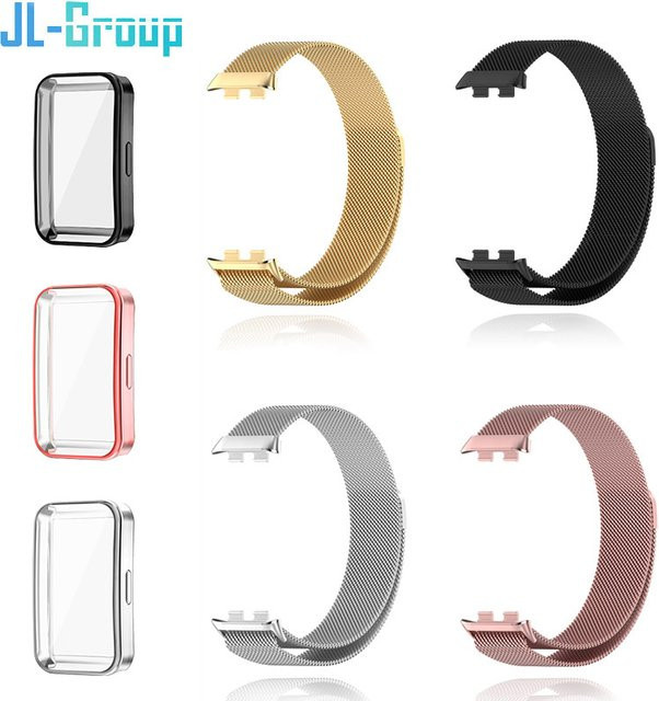 Uhrenarmband Edelstahl, Milanaise, Schwarz, Unisex - Bild 1