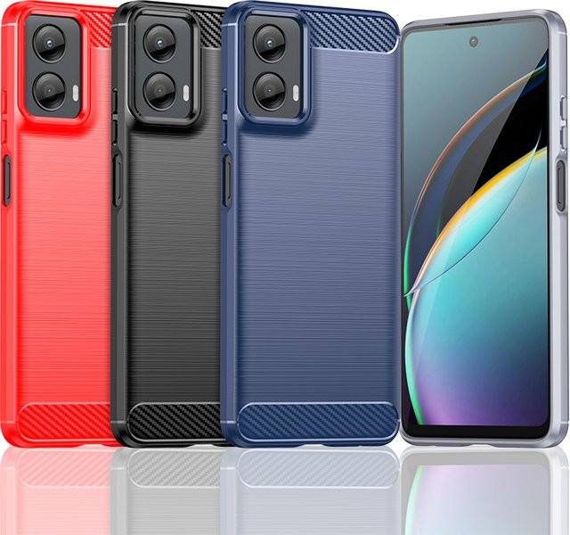 Stoßfeste Schutzhülle für Motorola Moto G 5G 2024 aus Soft Silicone TPU in Rot - Bild 1