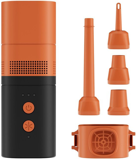 Tragbare elektrische Luftpumpe Elestagequipment K23527-2 Schwarz mit 6000mAh Powerbank-Funktion - Bild 1