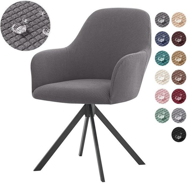 Yiran Furniture Hochlehnsesselbezug aus Polyester, wasserdicht und staubdicht, dunkelgrau, B/T/H: 51 x 48 x 17 cm - Bild 1