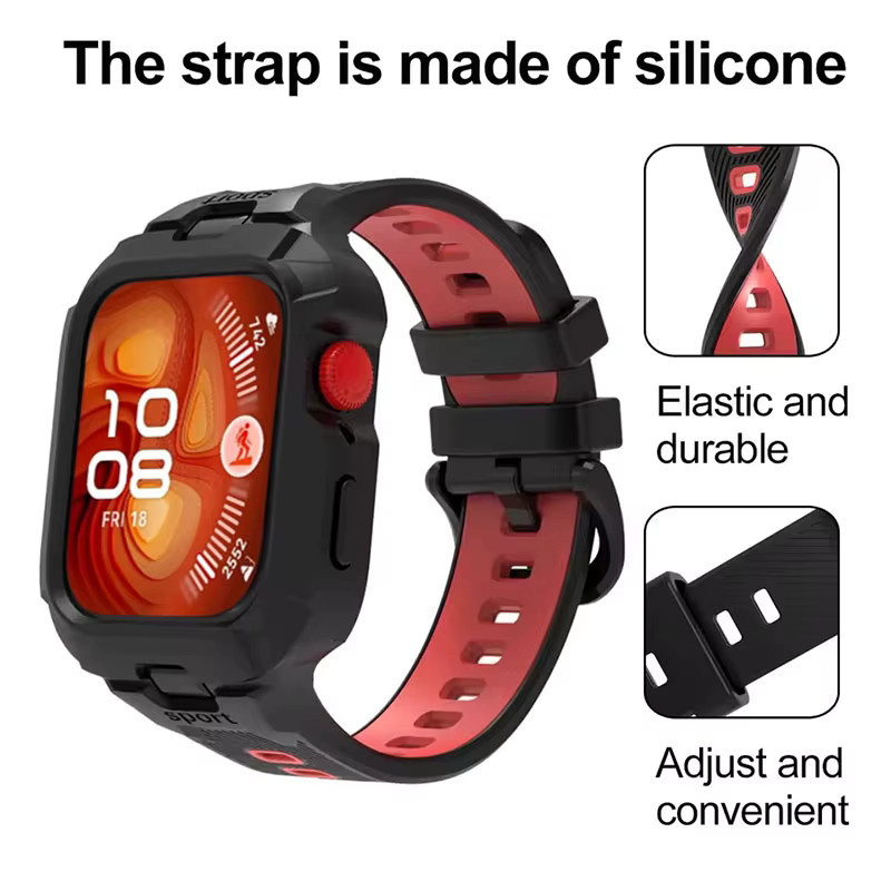 Huawei Uhrenarmband mit TPU-Gehäuse, Schwarz, Unisex - Bild 2