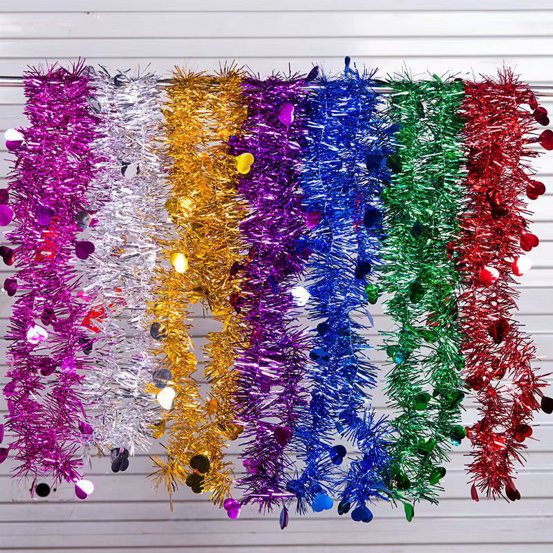 Bunte Kunststoffbänder mit Herzmuster für Weihnachten, Silvester, Hochzeiten und Partys, Mehrfarbig - Bild 3